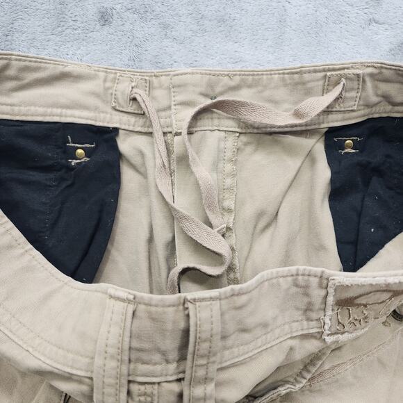Vintage Y2K Oakley Shorts Mens 36 Tan Cargo Utility Outdoors Drawstring Khaki - Picture 7 of 16
